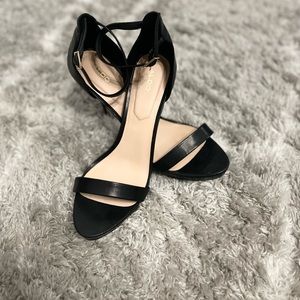 Black high heel sandal